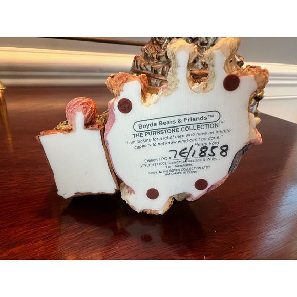 Boyds Bears The Purrstone Collection "Clawdette Fuzzface & Wuly" 1999 NIB - Picture 8 of 8